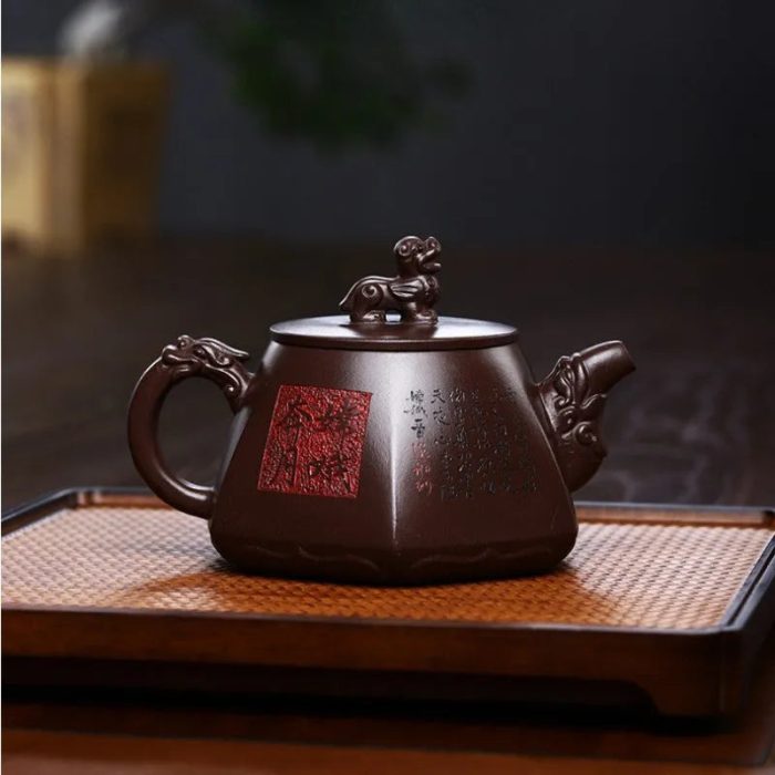 全手工宜兴紫砂茶壶 [汉方] (老紫泥 - 270ml) - 图片 3
